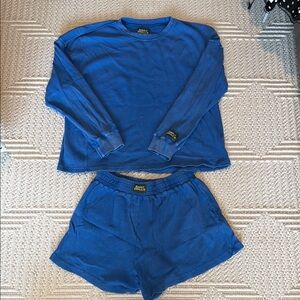 Daily Drills Royal Blue Sweatshirt & Shorts Set M/L